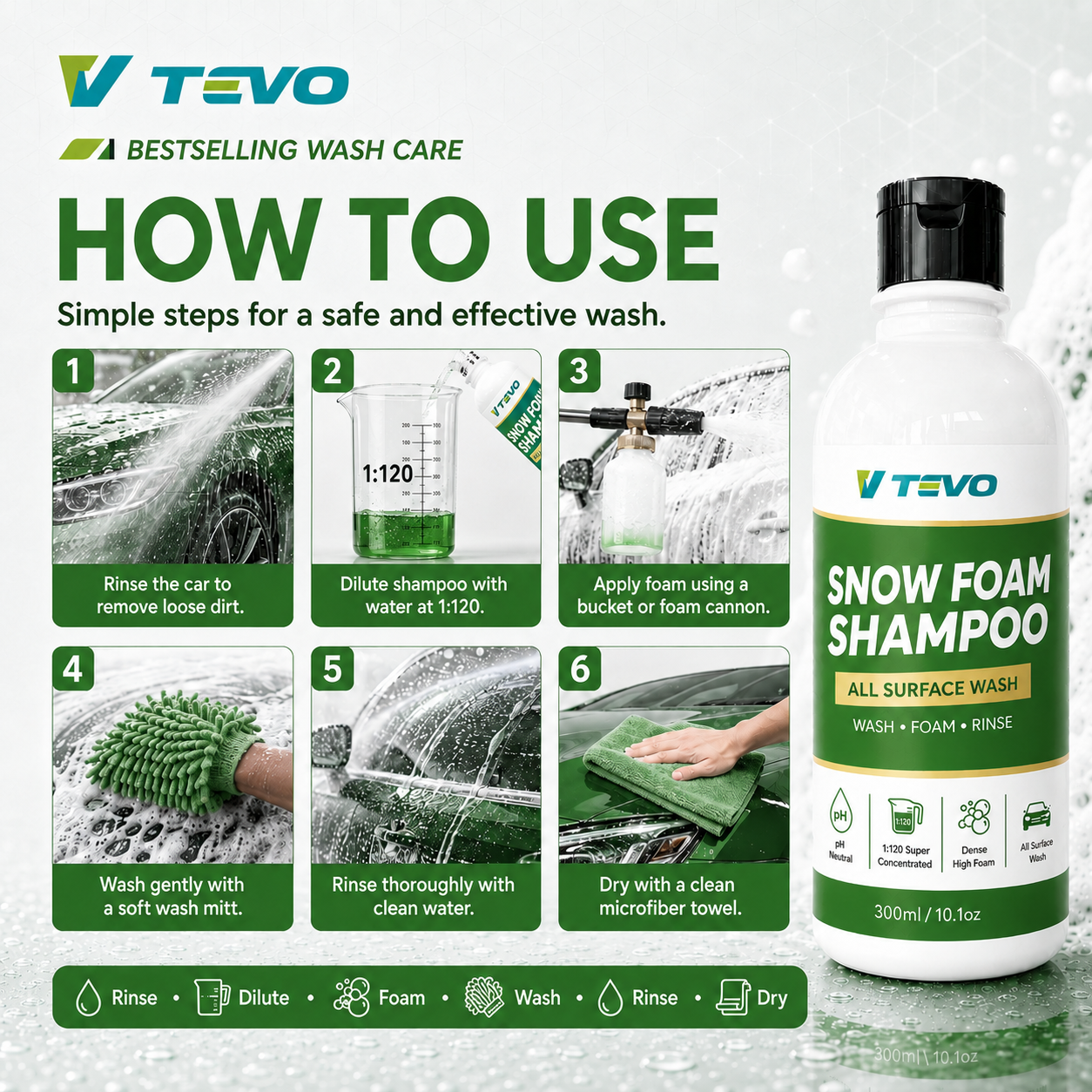 Snow Foam Shampoo 300ml