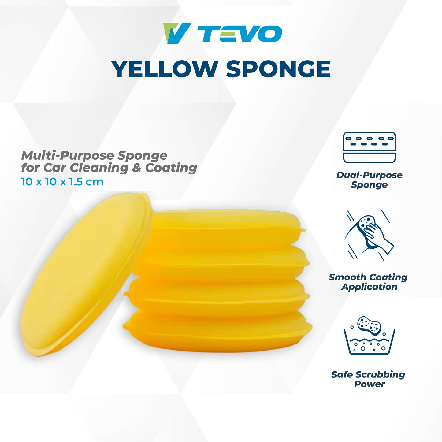 TEVO Yellow Sponge x 3